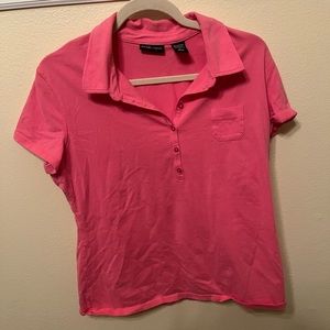New York &Company Pink Collared Top